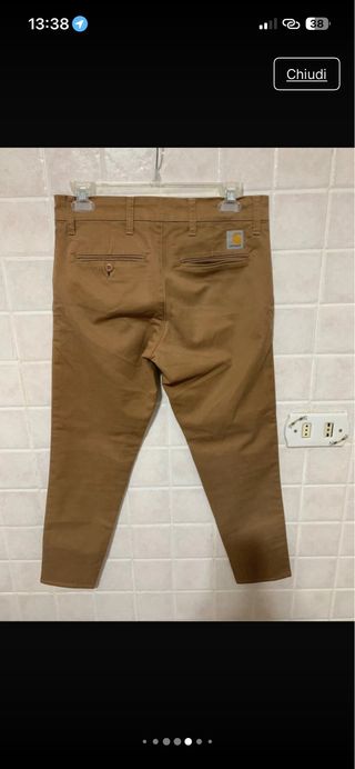 Pantalone chino color sabbia per uomo Carhartt