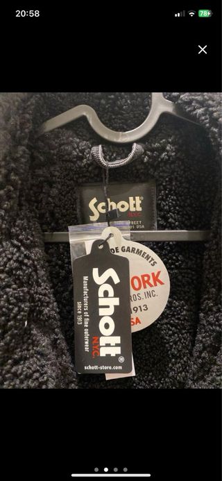 Chaqueta vaquera Schott forro borreguito gris