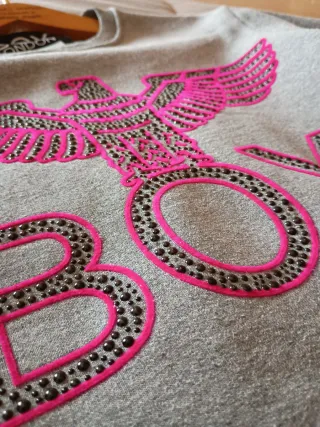 Felpa Boy London Grigia con Aquila