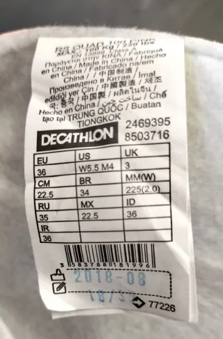 Patines 4 ruedas rosas Oxelo.