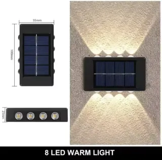 Lámpara Solar 8 LED Exterior