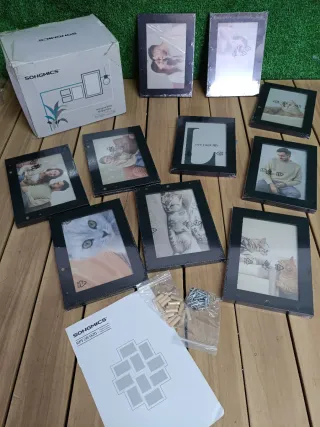 SONGMICS Collage de Marcos de Fotos, 10 Marcos