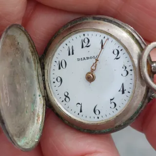 Reloj de bolsillo antiguo 1880/plata. Pieza rara..