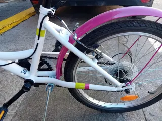 Bicicleta niña 20 rosa y blanca