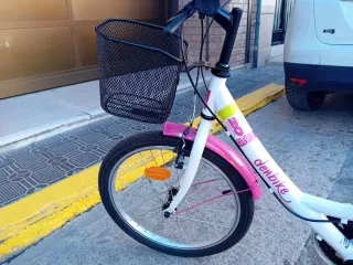 Bicicleta niña 20 rosa y blanca