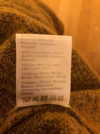 Maglione largo marrone/verde oliva