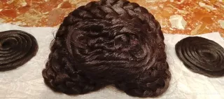 Moño de fallera castaño oscuro