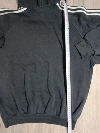 Sudadera Adidas Negra con Rayas Vintage