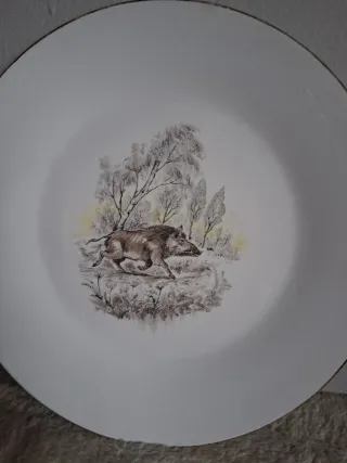 Lote 4 Platos Vintage Ce Florales