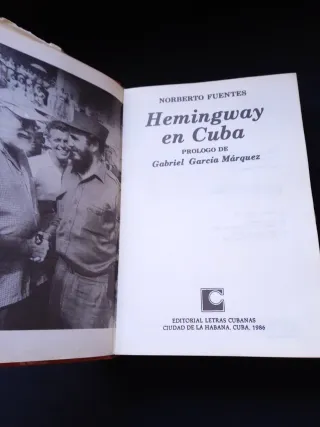 Libro  hemingway en cuba