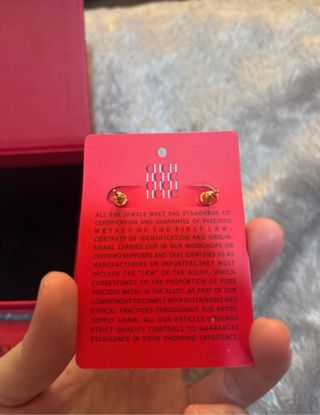 Pendientes Carolina Herrera Perla Blanca Dorados