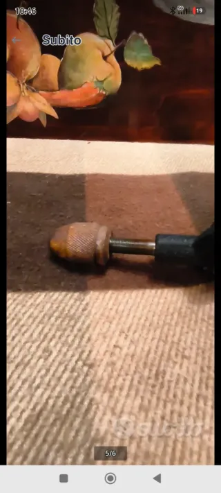 Trapano A Manovella Vintage A Tre Impugnature In L