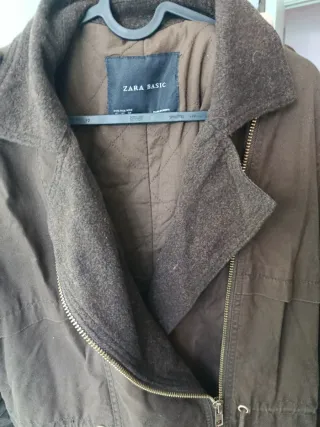 Abrigo Zara Basic Marrón T. XL
