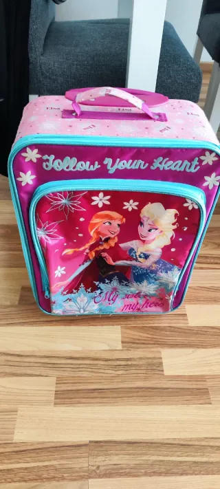 Maleta infantil azul y rosa