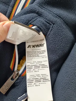 K-way Giacca Pile Blu Taglia 4 Anni