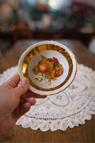 Set 8 ciotole Oro 22 carati Porcellana Baviera