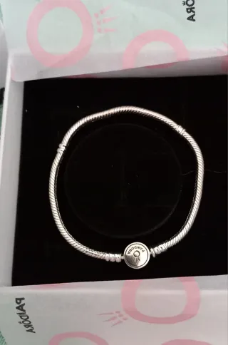 Pulsera Pandora Plata y Circonitas Azules