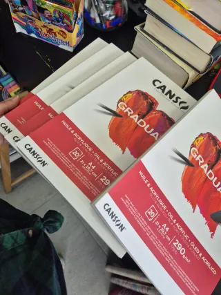 5 Bloc Canson Graduate Óleo y Acrílico A4