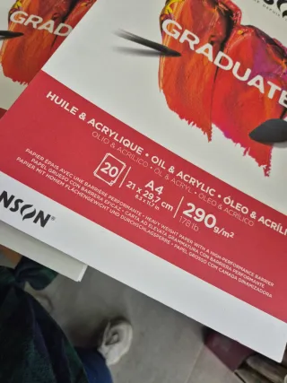 5 Bloc Canson Graduate Óleo y Acrílico A4