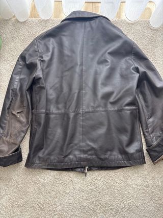 Chaqueta de piel Canali hombre marrón