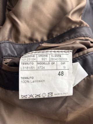 Chaqueta de piel Canali hombre marrón