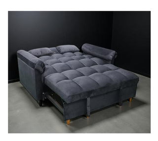 Sofá Cama Negro Terciopelo