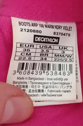 Botas nieve Quechua T. 36