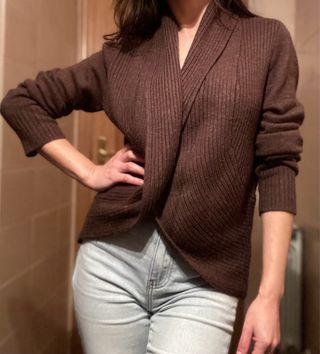 Cárdigan H&M Acrílico Marrón