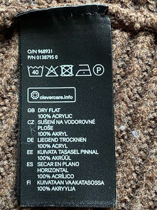 Cárdigan H&M Acrílico Marrón