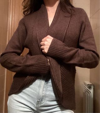 Cárdigan H&M Acrílico Marrón