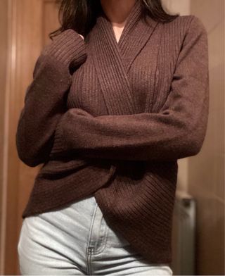 Cárdigan H&M Acrílico Marrón