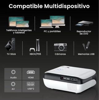 Proyector Portátil 1080P Nativo Bluetooth