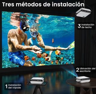 Proyector Portátil 1080P Nativo Bluetooth