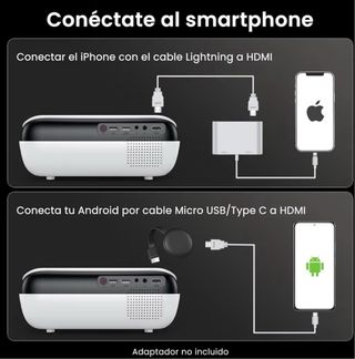 Proyector Portátil 1080P Nativo Bluetooth