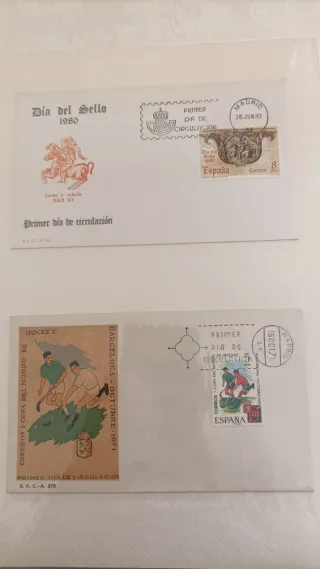 Lote de 2 sobres primer día Filatelia-2001 y Juan