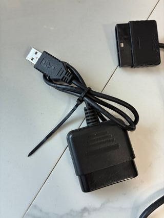 Mando PlayStation Sony Negro con adaptador PC usb