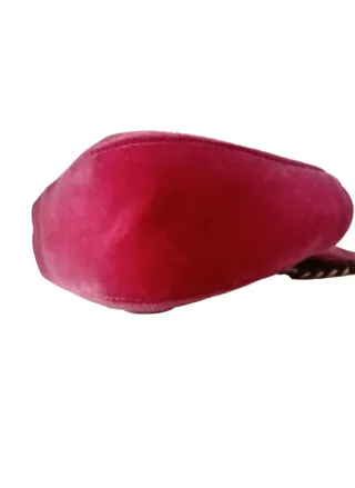 Borsa a tracolla Gucci Marmont Rosa in velluto