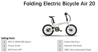 Bicicleta Eléctrica Ado 20 Air