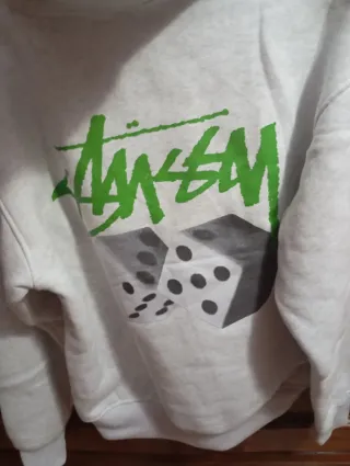 Sudadera Stussy Gris y Verde