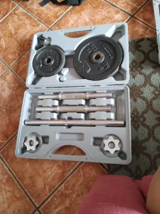 Juego de pesas con maletín