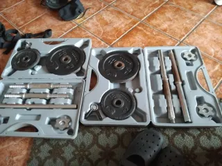 Juego de pesas con maletín