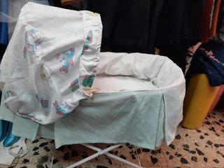 Minicuna con dosel estampado