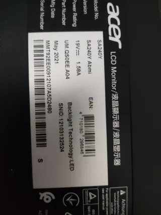 2 Monitores Acer SA240Y [ Despiece / Reparar ]