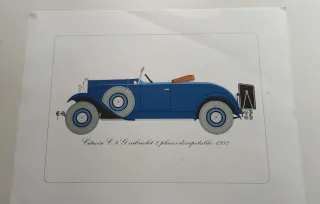 6 Láminas Citroën coches antiguos