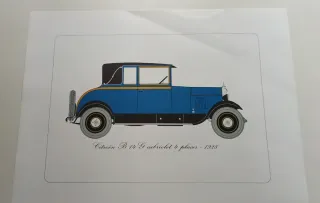 6 Láminas Citroën coches antiguos