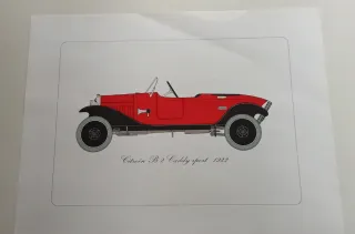 6 Láminas Citroën coches antiguos