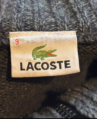 Jersey Lacoste Gris Cremallera y Codos