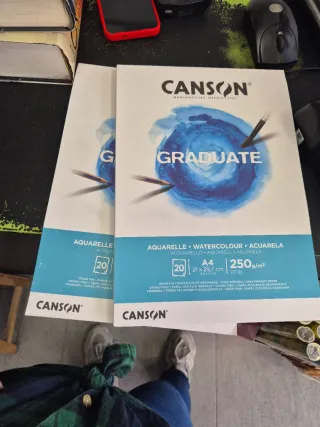 2 Bloc Acuarela Canson Graduate A4 250g/m²