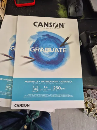 2 Bloc Acuarela Canson Graduate A4 250g/m²