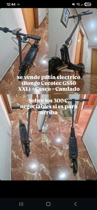 Patin Cecotec Bongo GS50 XXL + Casco